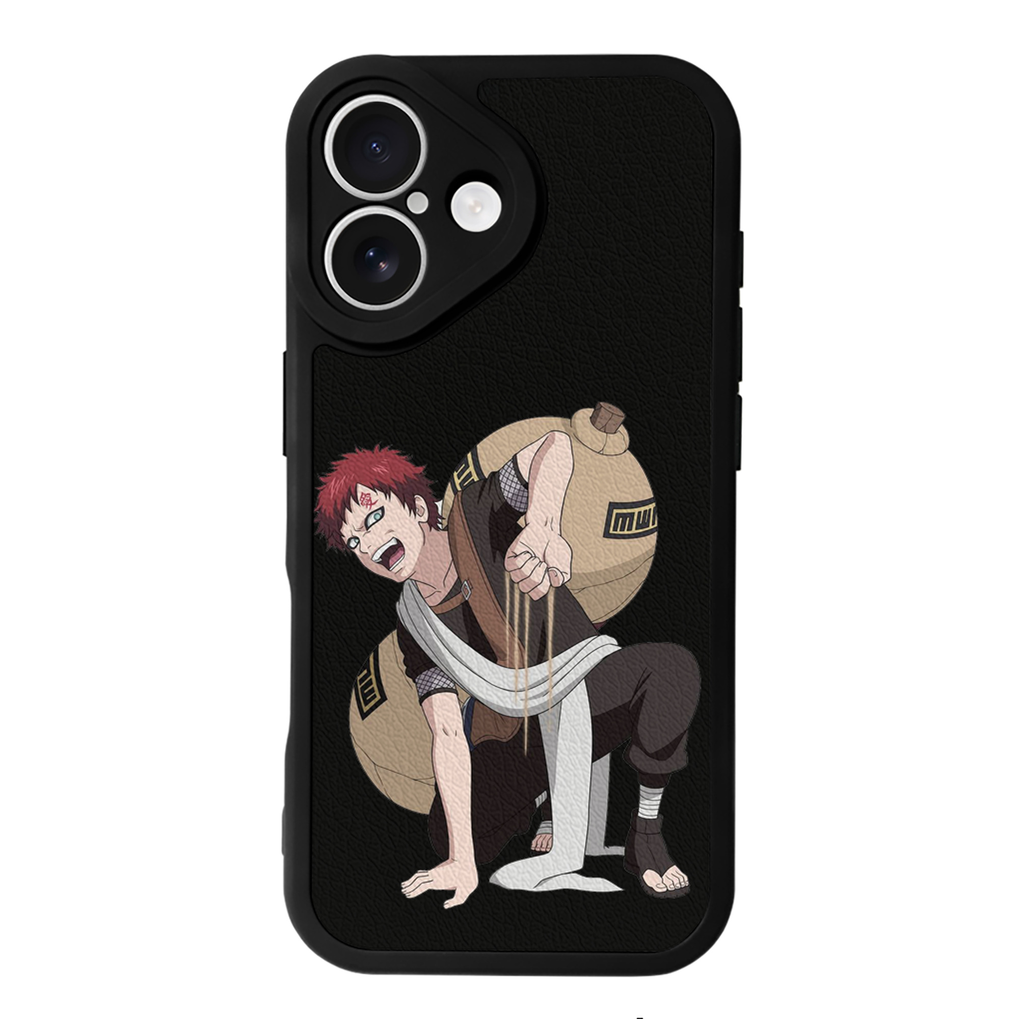 （画像用） NARUTO -ナルト- ガアラ Gaara 【iPhone 16シリーズ対応】シリコンスマホケース（レザー調） 材質：シリコン